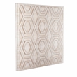 Geometric Wood Wall Hanging in White