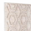 Geometric Wood Wall Hanging in White