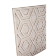 Geometric Wood Wall Hanging in White