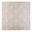Geometric Wood Wall Hanging in White