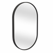 Oval Wall Mirror in Black Metal Frame by Bassett Mirror
