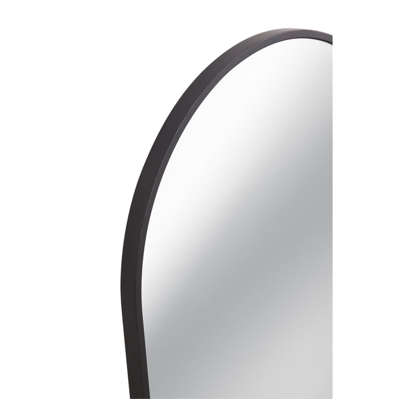 Oval Wall Mirror in Black Metal Frame by Bassett Mirror
