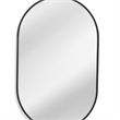 Oval Wall Mirror in Black Metal Frame by Bassett Mirror