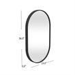 Oval Wall Mirror in Black Metal Frame by Bassett Mirror