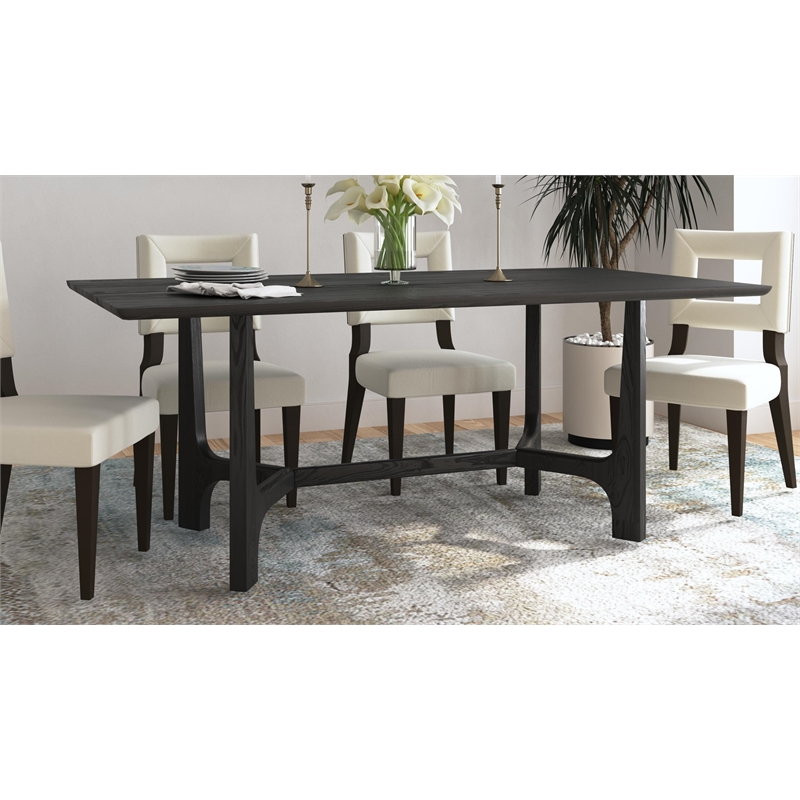 Dunnigan Dining Table in Black Wood