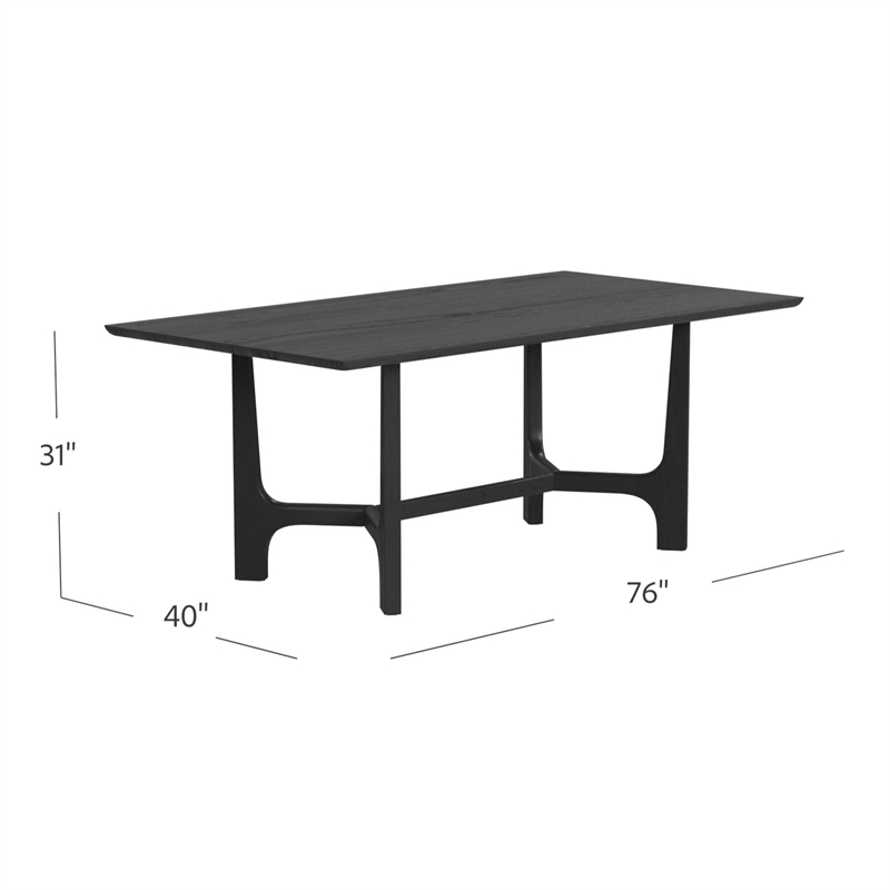 Dunnigan Dining Table in Black Wood