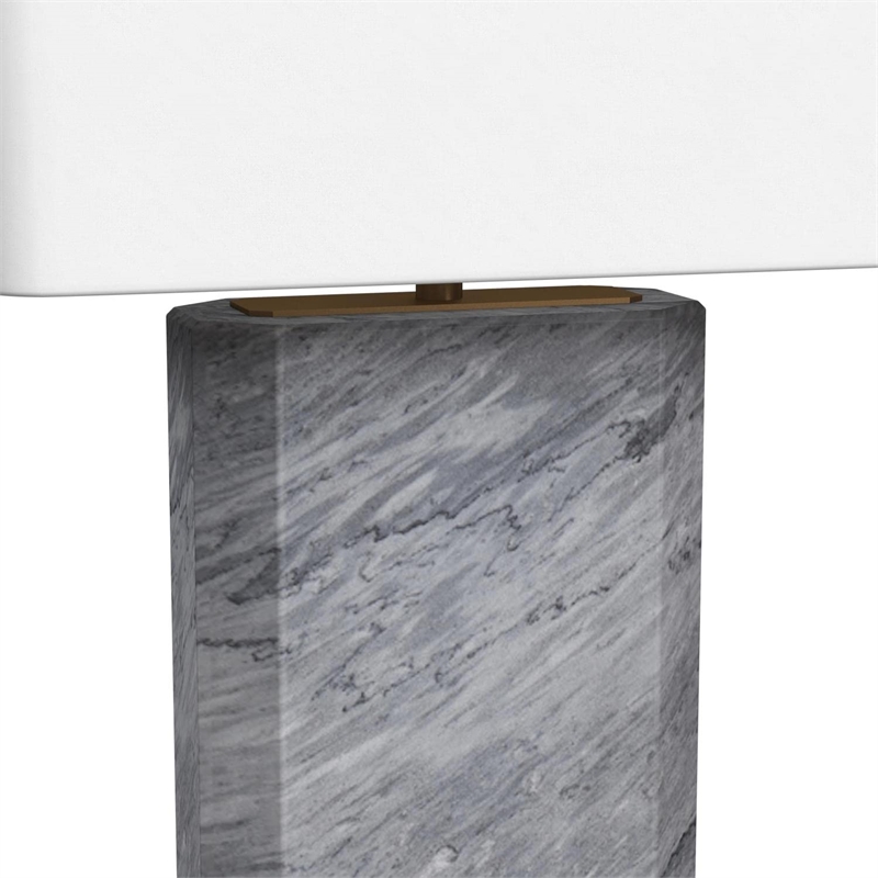 Leed Table Lamp in Gray Marble