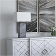 Leed Table Lamp in Gray Marble