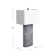 Leed Table Lamp in Gray Marble