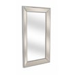 Beaded Wooden Wall Mirror in Silver