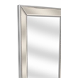 Beaded Wooden Wall Mirror in Silver