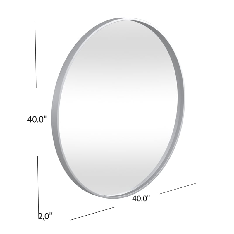 Portia Wall Mirror in Silver Metal
