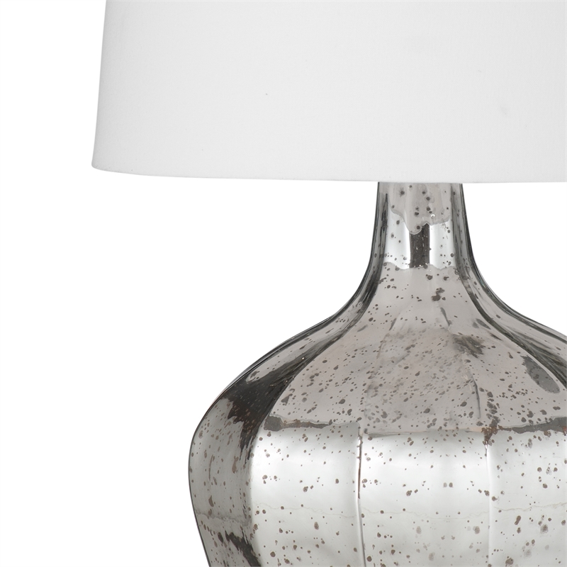 Diamond Silver Glass Table Lamp