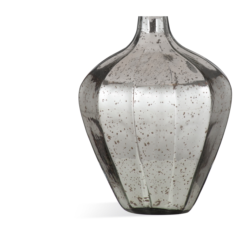 Diamond Silver Glass Table Lamp