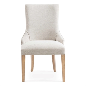 Bambach Wood Parsons Chair in Off White