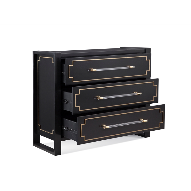 Lowery Hall Chest in Black Wood