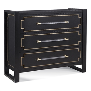 lowery hall chest in black wood