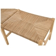 Palag Brown Wooden Bench with Woven Seagrass Seat