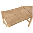 Palag Brown Wooden Bench with Woven Seagrass Seat