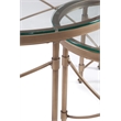 Harrison Round Metal and Glass Cocktail Table in Gold