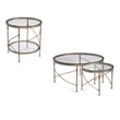 Harrison Round Metal and Glass End Table in Gold