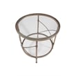 Harrison Round Metal and Glass End Table in Gold