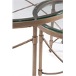 Harrison Round Metal and Glass End Table in Gold