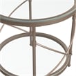 Harrison Round Metal and Glass End Table in Gold