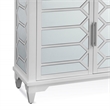 Redi Wood Server in White Finish with Mirror Glass