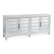 Redi Wood Server in White Finish with Mirror Glass