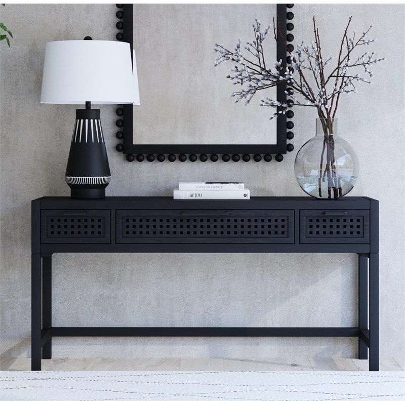 Pentak Console Table in Black Wood