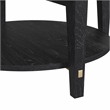 Whitfield Round Cocktail Table in Black Wood