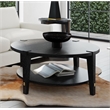 Whitfield Round Cocktail Table in Black Wood