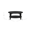 Whitfield Round Cocktail Table in Black Wood