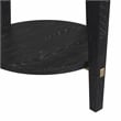 Whitfield Round End Table in Black Wood