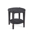 Whitfield Round End Table in Black Wood