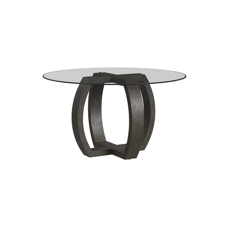 Kellan Wood and Glass Dining Table in Gray