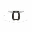 Kellan Wood and Glass Dining Table in Gray