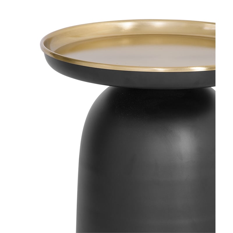 leta  metal scatter table in black