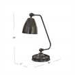 Bassett Mirror Shine Metal Desk Lamp with Iron Shade in Black Nickel