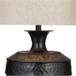 Bassett Mirror Bolder Metal Table Lamp with Tapered Shade in Brown