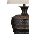 Bassett Mirror Bolder Metal Table Lamp with Tapered Shade in Brown