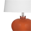Mizz Table Lamp in Orange Ceramic