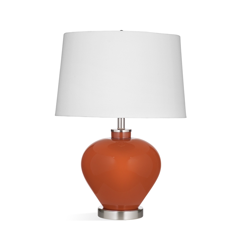 Mizz Table Lamp in Orange Ceramic