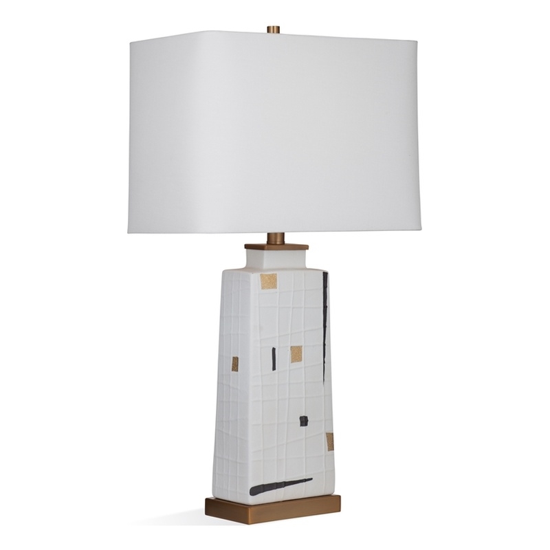 Fandy Table Lamp in White Ceramic