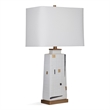 Fandy Table Lamp in White Ceramic