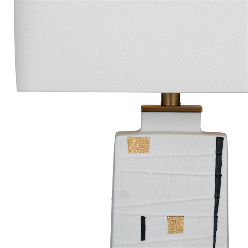 Fandy Table Lamp in White Ceramic