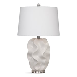 crete table lamp in white ceramic