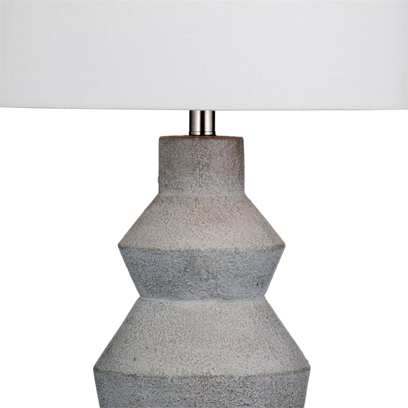 Roster Table Lamp in Gray Cement Stone