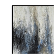 Blue Quiet in Blue Canvas Fabric with Black Frame